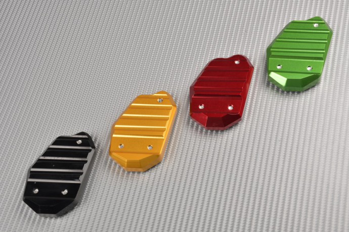 Anodised aluminum sidestand foot enlarger for many KAWASAKI