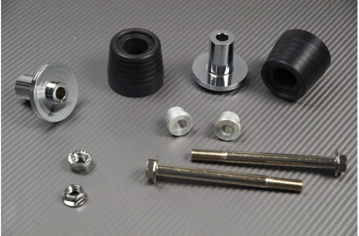 Pair of Universal Frame Sliders / Crash Pads without Offset Pair of Universal Frame Sliders / Crash Pads without Offset