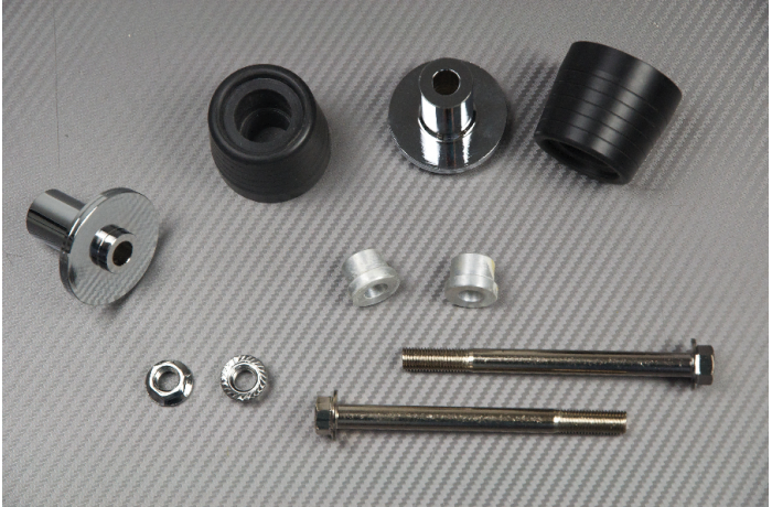 Pair of Universal Frame Sliders / Crash Pads without Offset Pair of Universal Frame Sliders / Crash Pads without Offset