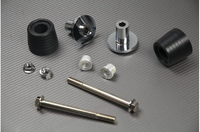 Pair of Universal Frame Sliders / Crash Pads without Offset Pair of Universal Frame Sliders / Crash Pads without Offset