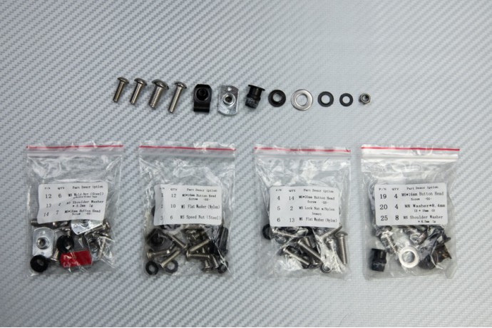 Kit Visserie Carénages Complets SUZUKI GSXR 600 750 1100 1988 - 1993 Katana Kit Visserie Carénages Complets SUZUKI GSXR 600 750 1100 1988 - 1993 Katana