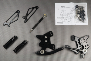 Estriberas retrasadas regulables KAWASAKI Z1000 / R / Z1000SX / NINJA 1000 SX 2010 - 2024