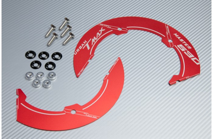 Cache Couronne en aluminium anodisé YAMAHA TMAX 530 2012 - 2016 / Design 2 Cache Couronne en aluminium anodisé YAMAHA TMAX 530 2012 - 2016 / Design 2