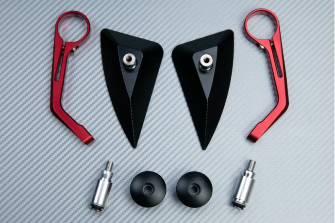 Paire de rétroviseurs embout de guidon Design Triangle