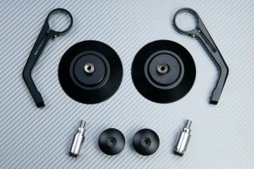 Pair of Round Bar End Rearview Mirrors Pair of Round Bar End Rearview Mirrors