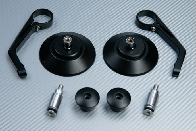 Pair of Round Bar End Rearview Mirrors Pair of Round Bar End Rearview Mirrors