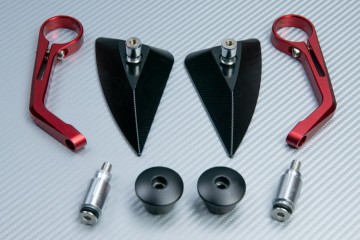 Paire de rétroviseurs embout de guidon Design Triangle