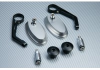 Pair of Bar End Rearview Mirrors in Anodised Aluminum - Design classic