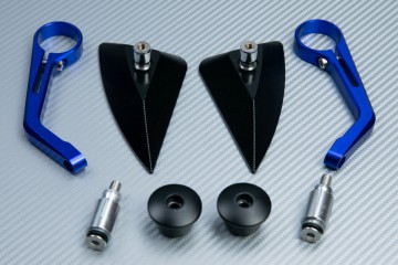 Coppia specchi retrovisori a estremità manubrio Design triangolo Coppia specchi retrovisori a estremità manubrio Design triangolo