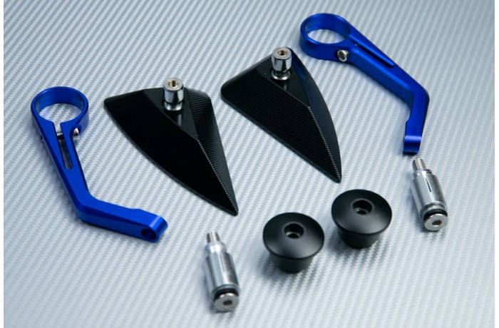 Coppia specchi retrovisori a estremità manubrio Design triangolo Coppia specchi retrovisori a estremità manubrio Design triangolo