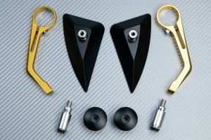 Paire de rétroviseurs embout de guidon Design Triangle