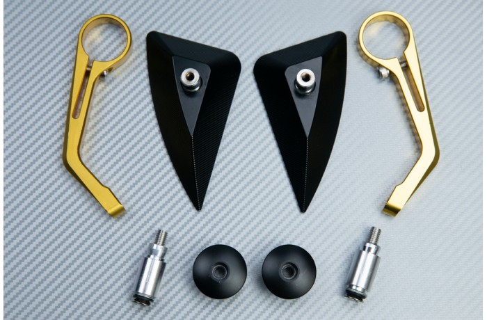Paire de rétroviseurs embout de guidon Design Triangle