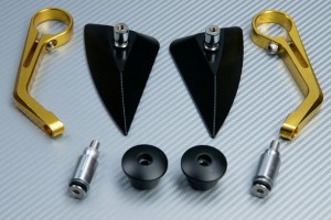 Coppia specchi retrovisori a estremità manubrio Design triangolo Coppia specchi retrovisori a estremità manubrio Design triangolo