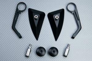 Coppia specchi retrovisori a estremità manubrio Design triangolo