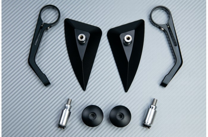 Paire de rétroviseurs embout de guidon Design Triangle Paire de rétroviseurs embout de guidon Design Triangle