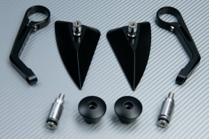 Coppia specchi retrovisori a estremità manubrio Design triangolo Coppia specchi retrovisori a estremità manubrio Design triangolo