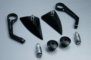 Coppia specchi retrovisori a estremità manubrio Design triangolo Coppia specchi retrovisori a estremità manubrio Design triangolo