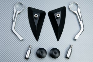 Paire de rétroviseurs embout de guidon Design Triangle