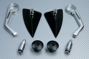 Paire de rétroviseurs embout de guidon Design Triangle