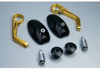 Pair of Bar End Rearview Mirrors in Anodised Aluminum - Design Modern