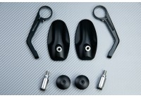 Pair of Bar End Rearview Mirrors in Anodised Aluminum - Design Modern