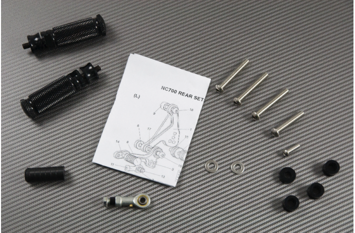 Platines Commandes Reculées HONDA NC 700 / 750 / S / X 2012 - 2024 Platines Commandes Reculées HONDA NC 700 / 750 / S / X 2012 - 2024