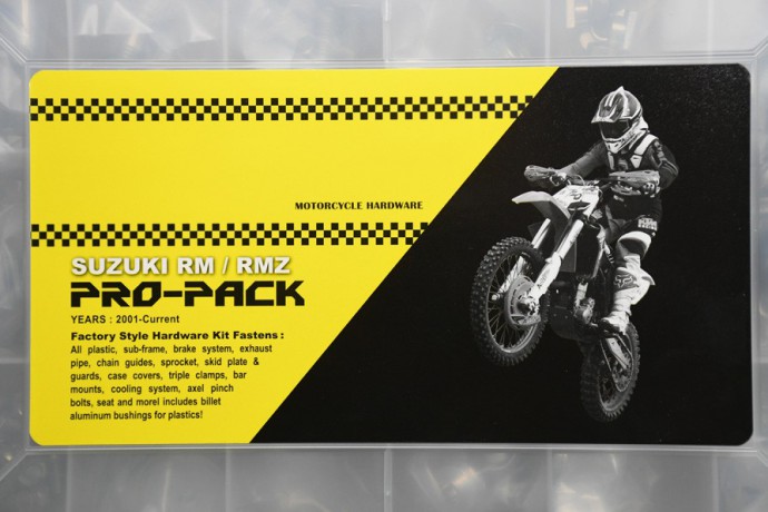 Kompletter Schraubensatz für Cross SUZUKI RM - RMZ - DR - DRZ 80 / 85 / 125 / 250 / 350 / 450 / 650