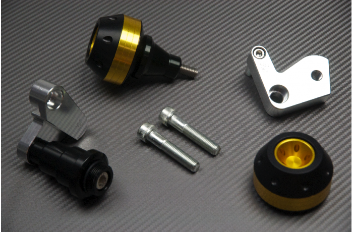 Pair of Frame Sliders / Crash Pads for KAWASAKI ZX10R 2008 - 2010
