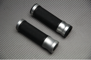 Coppia di manopole in Alluminio / gomma 22 / 24mm modello universale