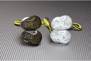 Paire de clignotants LED goutte d'eau KAWASAKI & certaines YAMAHA