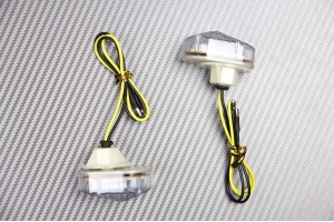 Paire de clignotants LED goutte d'eau KAWASAKI & certaines YAMAHA