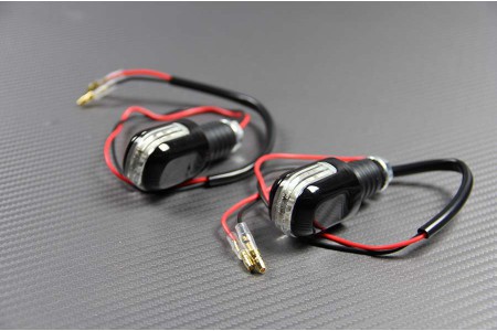 Paire de clignotants LED embout de guidon