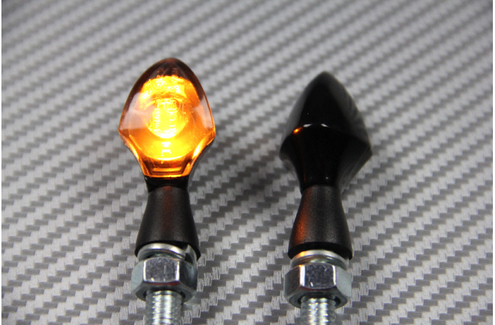 Pareja de pequeños intermitentes claros o ahumados universales 1 led Pareja de pequeños intermitentes claros o ahumados universales 1 led