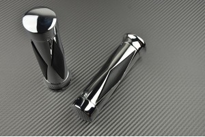 Pair of aluminium and leather handlebars grips
