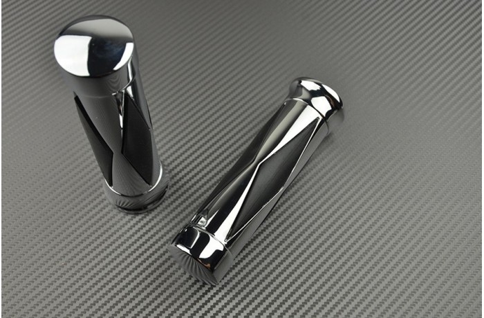 Pair of aluminium and leather handlebars grips