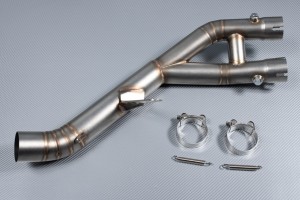 Tube intermédiaire / Y Pipe décatalyseur échappement YAMAHA YZF R1 R1M 2015 - 2023 / MT10 & SP & Tourer Edition