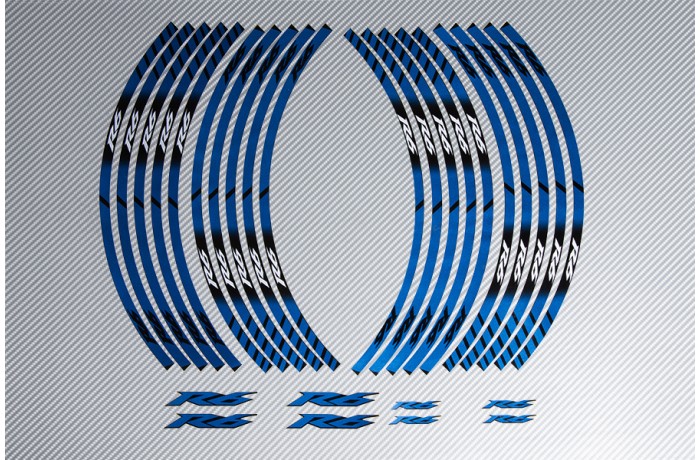 Strisce nastro adesivo racing per cerchio ruota YAMAHA - Modello R6 Strisce nastro adesivo racing per cerchio ruota YAMAHA - Modello R6