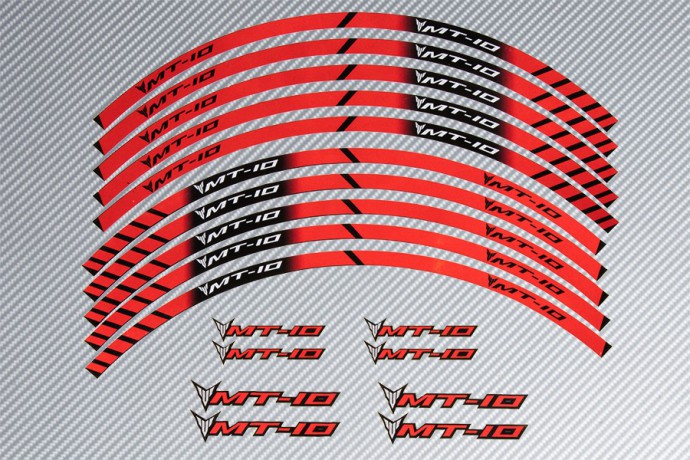 Strisce nastro adesivo racing per cerchio ruota YAMAHA - Modello MT10 Strisce nastro adesivo racing per cerchio ruota YAMAHA - Modello MT10