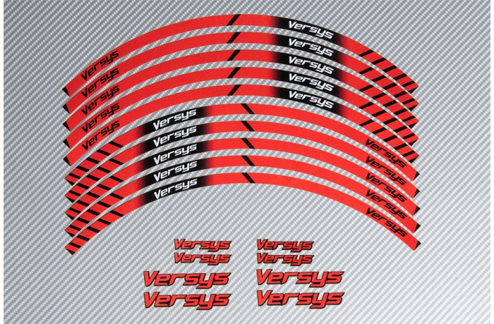 Strisce nastro adesivo racing per cerchio ruota KAWASAKI - Modello VERSYS