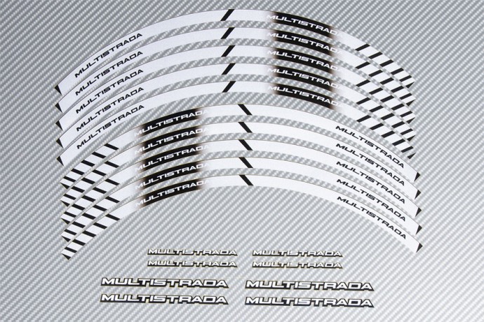 Strisce nastro adesivo racing per cerchio ruota DUCATI - Modello MULTISTRADA Strisce nastro adesivo racing per cerchio ruota DUCATI - Modello MULTISTRADA