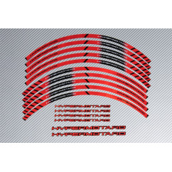 Strisce nastro adesivo racing per cerchio ruota DUCATI - Modello HYPERMOTARD