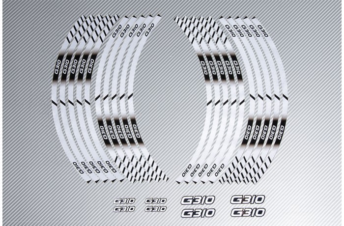 Strisce nastro adesivo racing per cerchio ruota BMW - Modello G310 Strisce nastro adesivo racing per cerchio ruota BMW - Modello G310