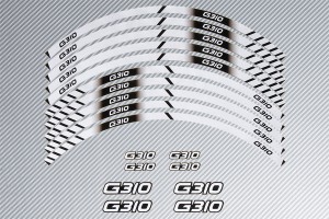 Strisce nastro adesivo racing per cerchio ruota BMW - Modello G310 Strisce nastro adesivo racing per cerchio ruota BMW - Modello G310