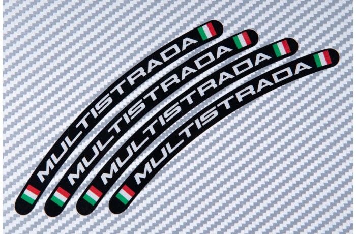 Stickers para borde de llantas DUCATI - Logotipo MULTISTRADA Stickers para borde de llantas DUCATI - Logotipo MULTISTRADA