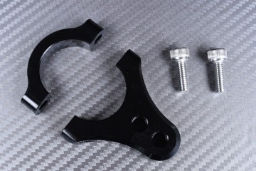 Bride de fixation d'amortisseur de direction pour bras de fourche