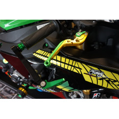Pair of brake and clutch levers guards in anodised aluminum