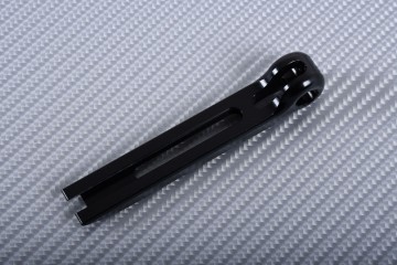 Parte extrema de aluminio anodizado para maneta extensible y abatible
