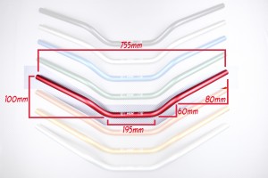 Manillar plano universal anodizado diámetro 22