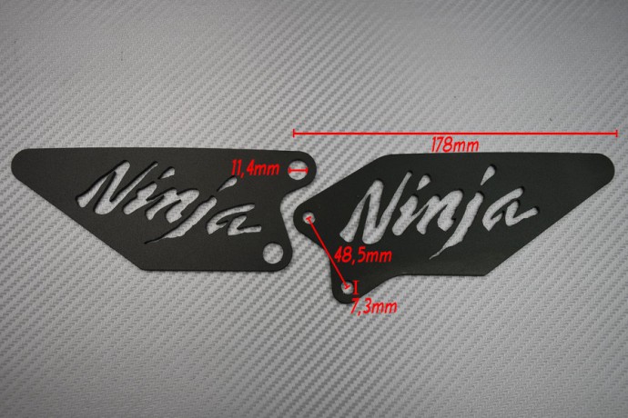 Pareja de taloneras de estriberas KAWASAKI - con sigla NINJA