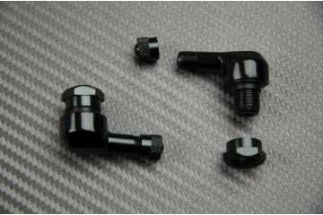 Paar Abgewinkelte Ventilkappen aus eloxiertem Aluminium 8.3 mm - DESIGN 1